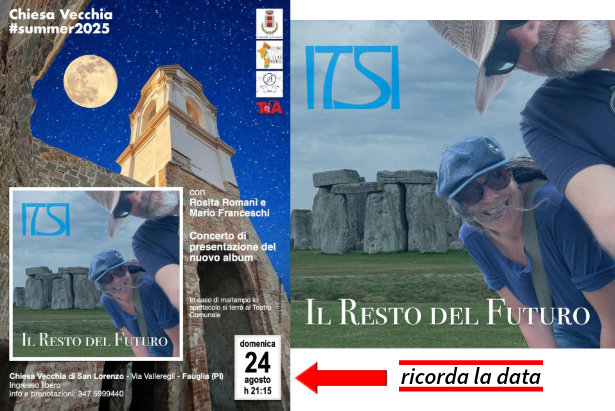 La locandina del concerto e i due musicisti La locandina del concerto e i due musicisti