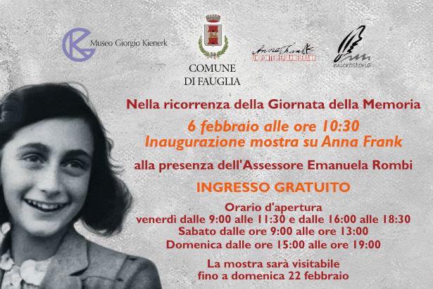 locandina mostra Anna Frank