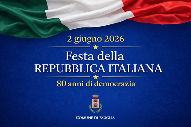 La grafica celebrativa del 2 giugno realizzata dal Comune di Fauglia