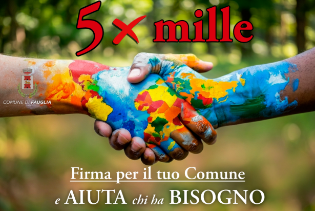 La grafica elaborata dal Comune di Fauglia per il 5x1000