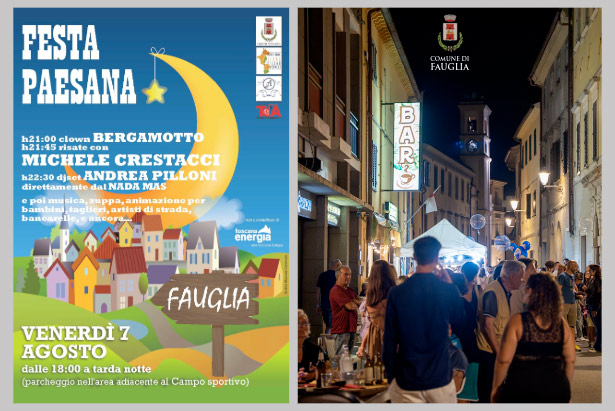 La grafica relativa alla festa paesana 2026 e un'immagine relativa all'edizione 2025