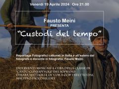 A TEATRO 19 APRILE ORE 21 REPORTAGE FOTOGRAFICO IN MUSICA "CUSTODI DEL TEMPO" 